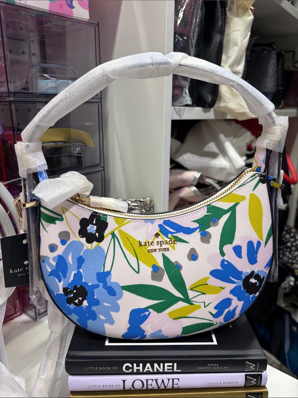 Kate Spade Madison Floral Crescent Shoulder Bag